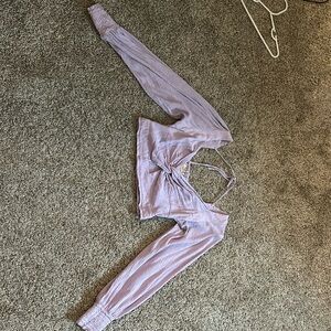 XS Purple Long sleeve crop top